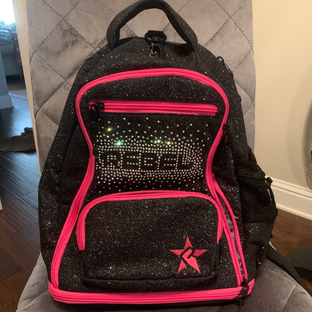 REBEL Dream Bag with pink zipper cheer backpack